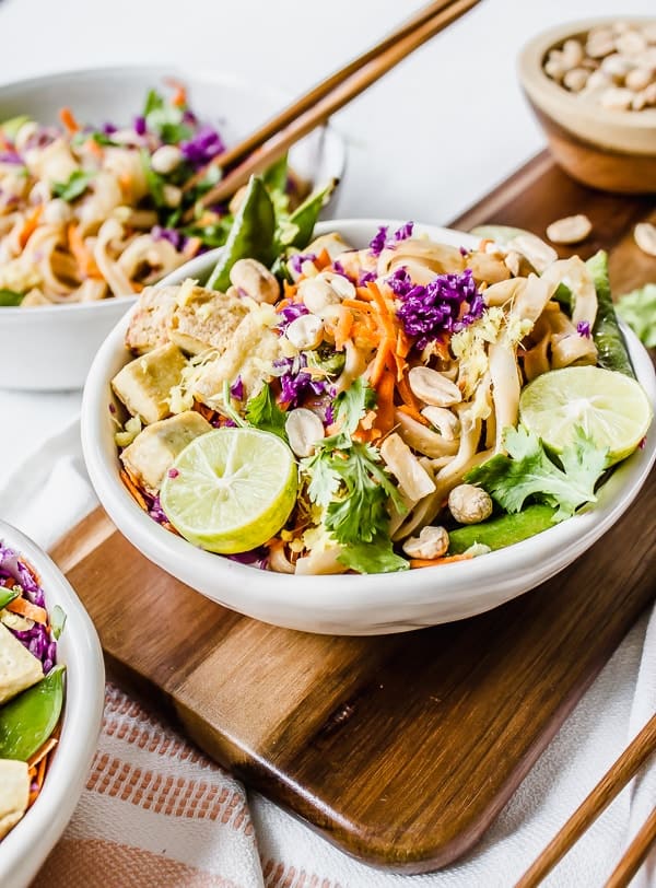 20 minute Sriracha Peanut Pad Thai