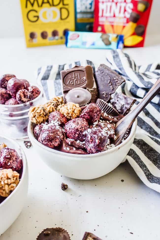 Cherry Chocolate Nice Cream Sundaes