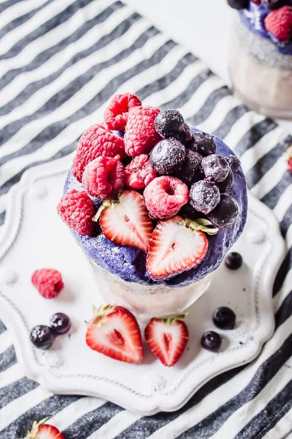Triple Berry Chia Pudding Nice Cream Parfaits