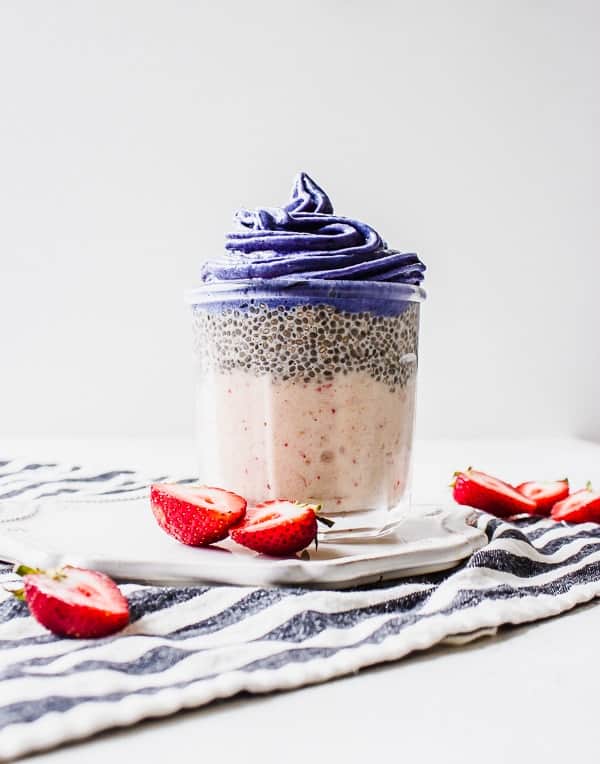 4th of July Triple Berry Chia Nice Cream Parfaits
