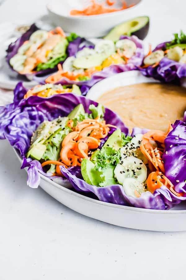 Rainbow Cabbage Wraps