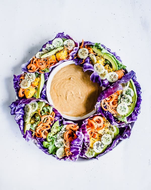 Rainbow Cabbage Wraps