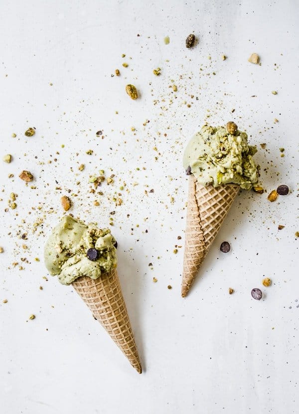 Vegan Matcha Pistachio Chocolate Chip Ice Cream