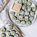 avocado + peanut sushi
