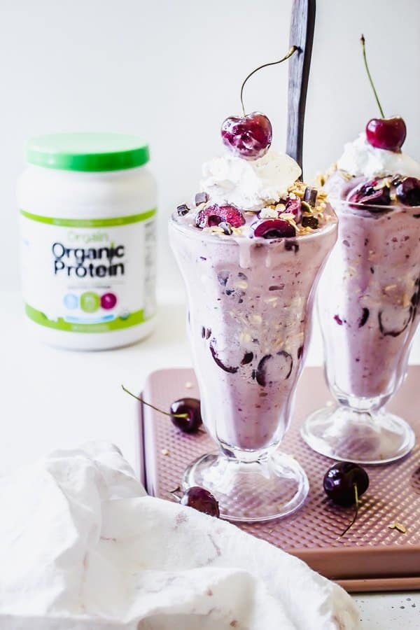 cherry pie protein nice cream sundaes