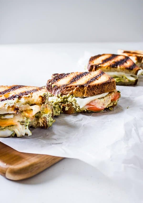 pesto grilled cheese