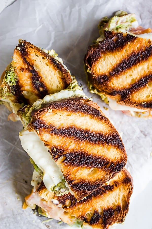 pesto grilled cheese