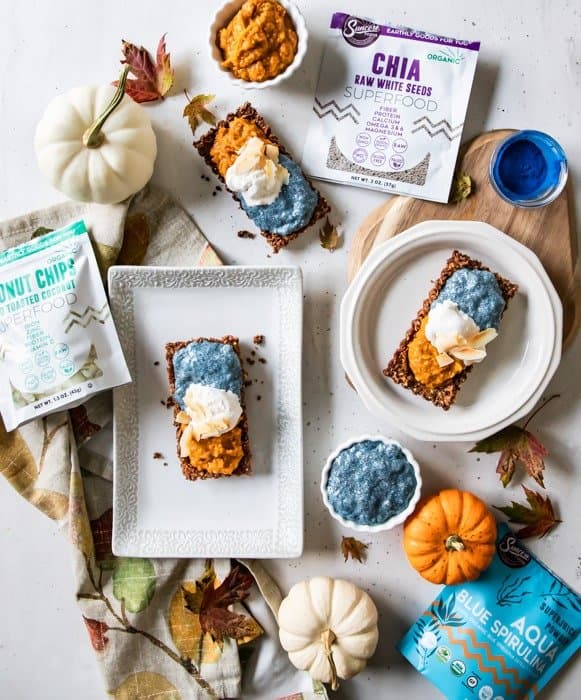 Pumpkin and Chia Pudding Granola Tarts