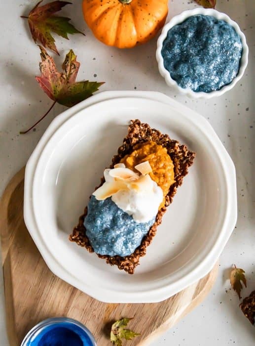 Pumpkin and Chia Pudding Granola Tarts