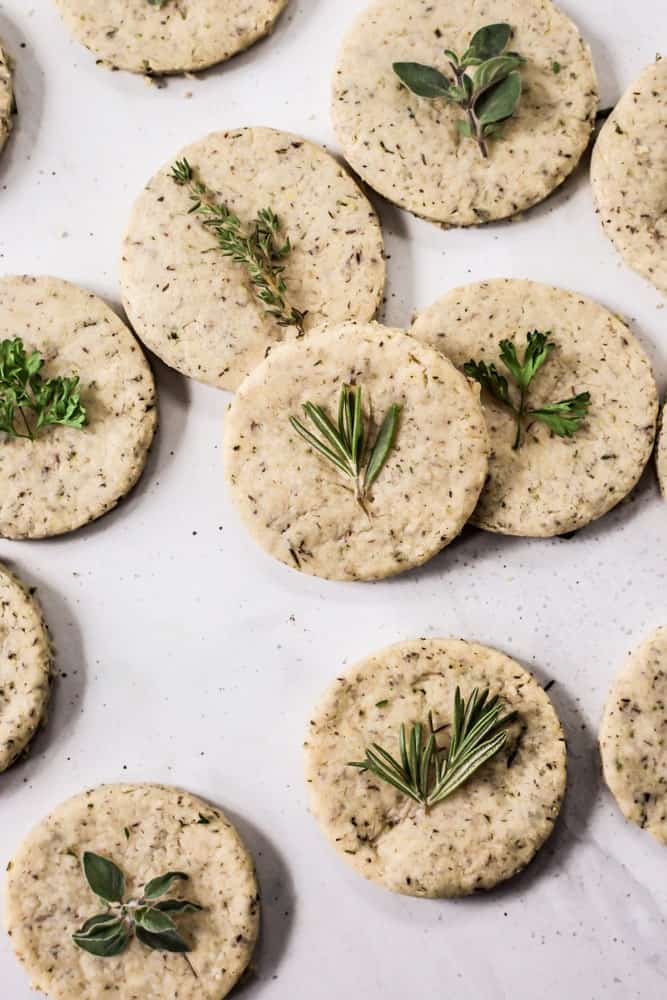 savory herb shortbread biscuits