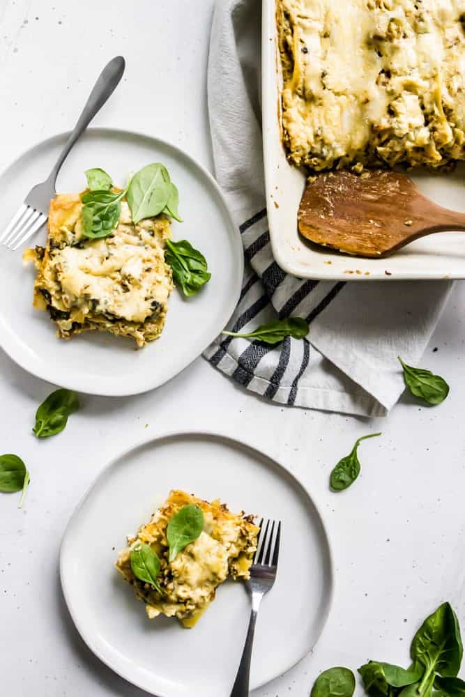 sausage, onion, mushroom breakfast lasagna