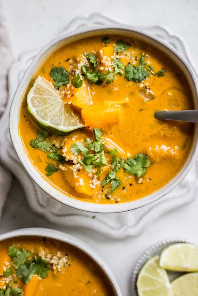 curried butternut squash and lentil soup