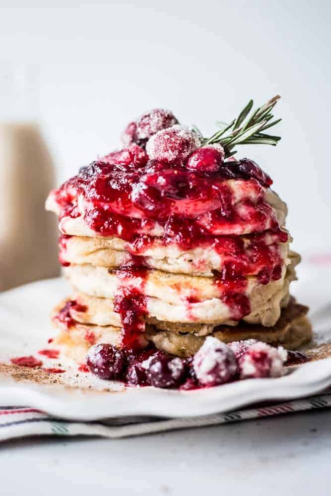 Holiday Nog Protein Pancakes