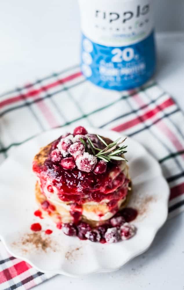 Holiday Nog Protein Pancakes