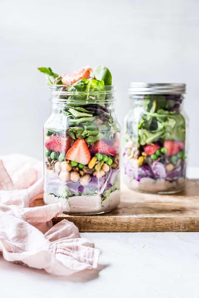 Spring Detox Salad Mason Jars