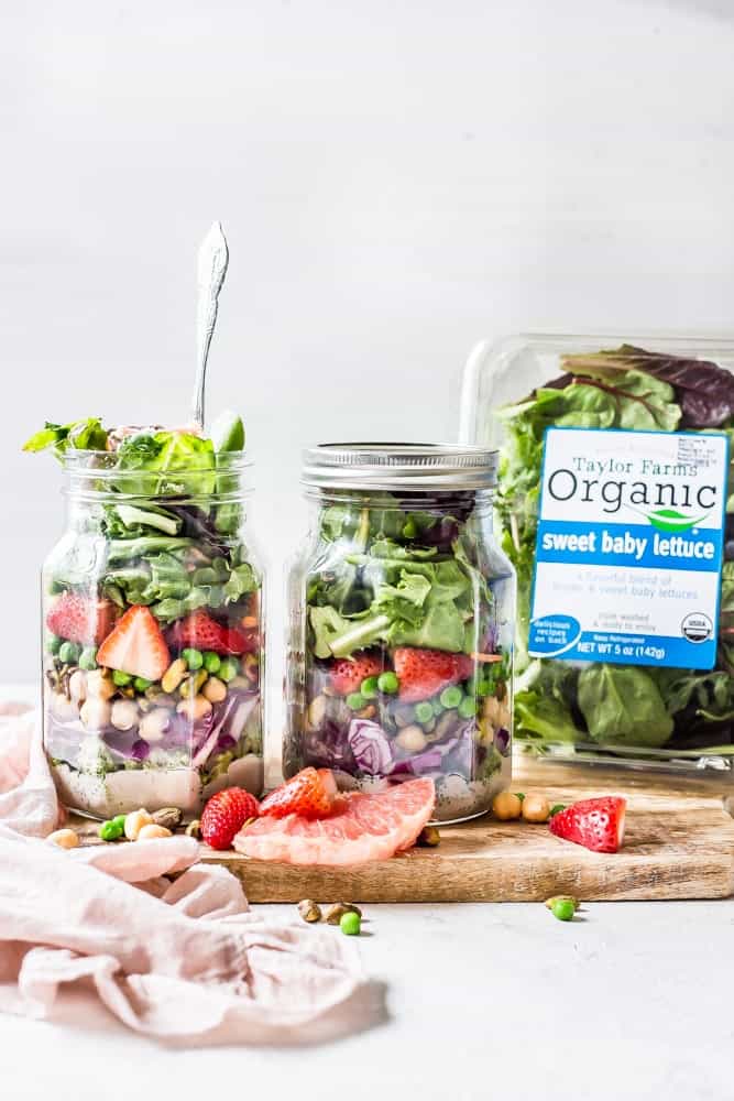 Spring Detox Salad Mason Jars