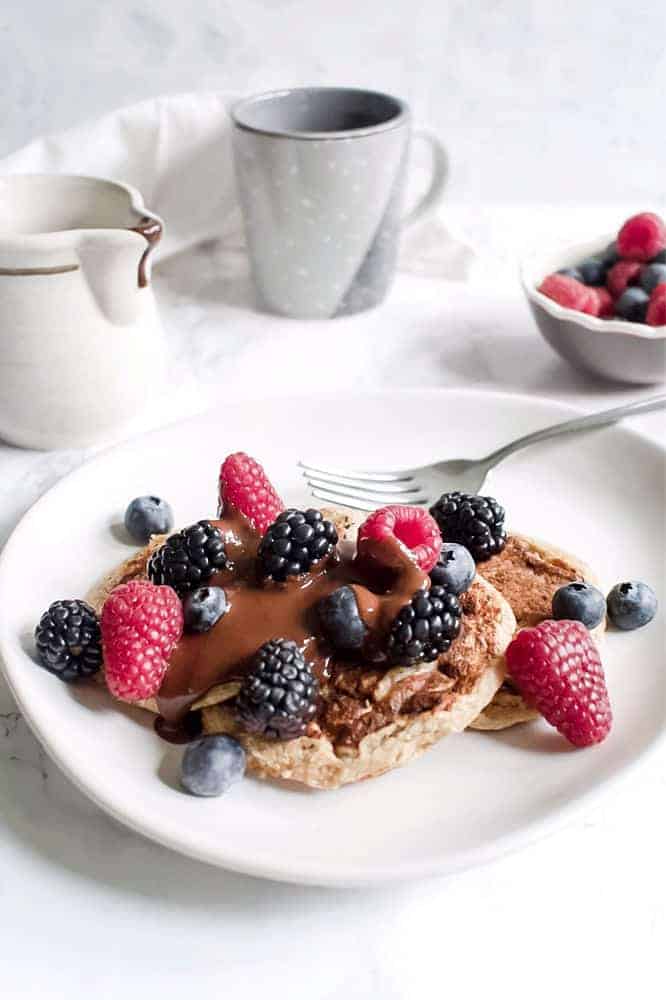 Chocolate Peanut Butter Pancakes