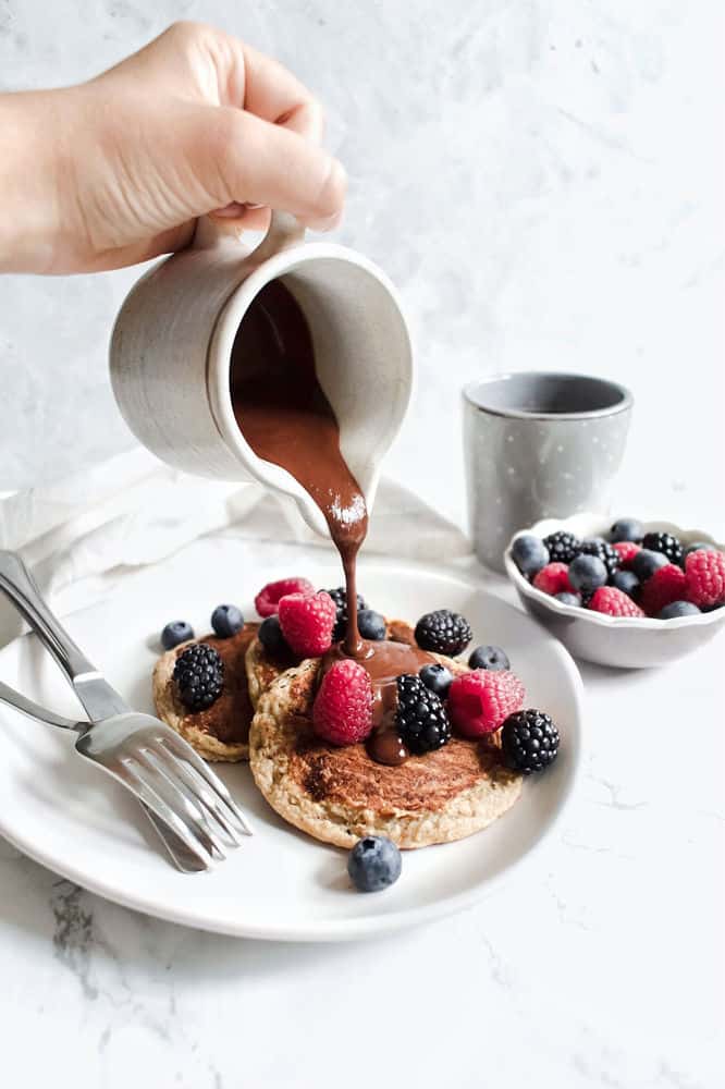 Chocolate Peanut Butter Pancakes