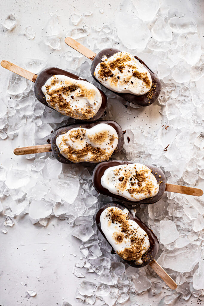 vegan s'mores fudgesicles