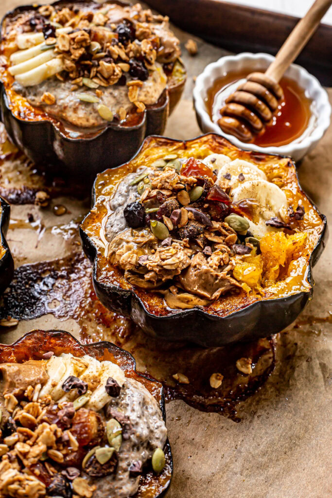 acorn squash breakfast bowls