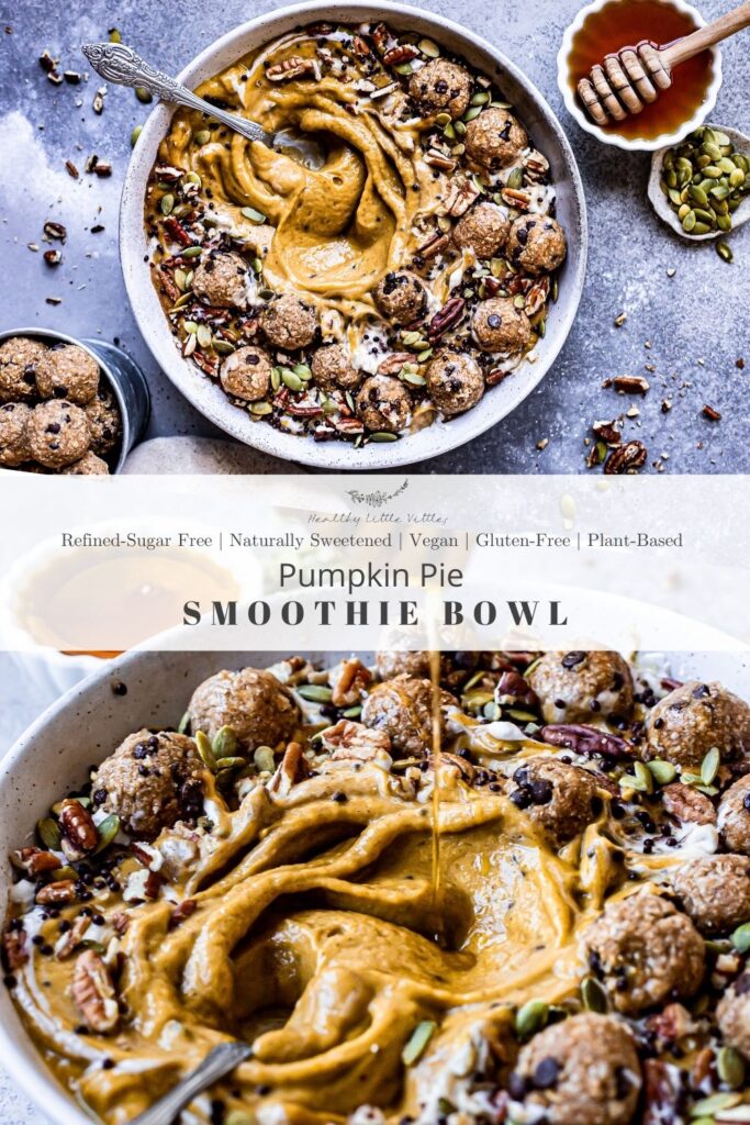 vegan pumpkin pie smoothie bowl