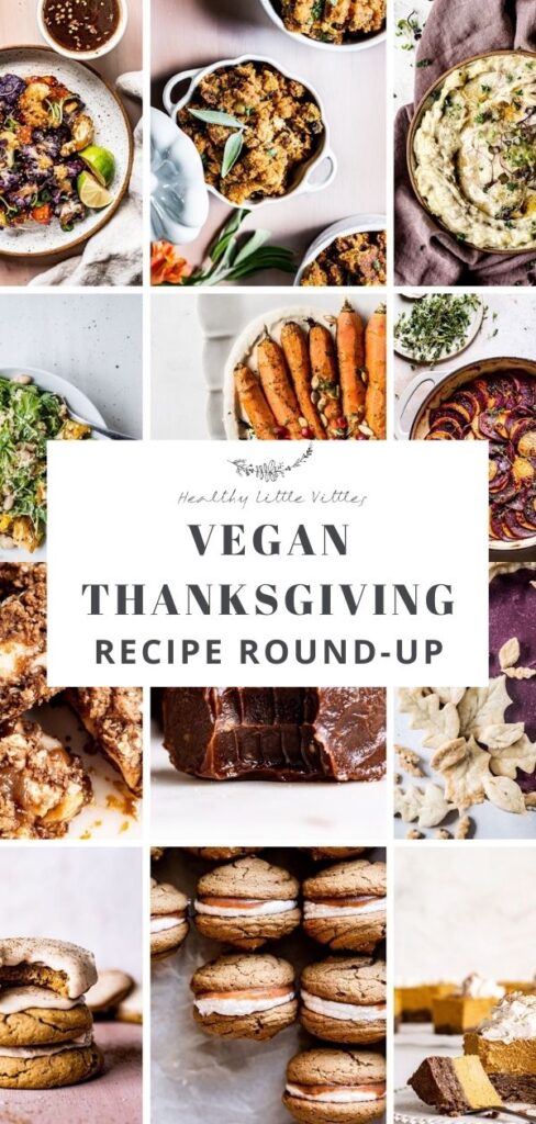 a pinterst image collage of thanksgiving foods