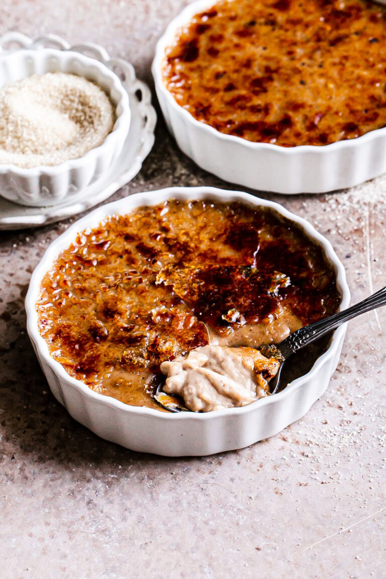 vegan gingerbread creme brûlée