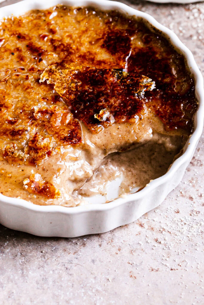 vegan gingerbread creme brûlée