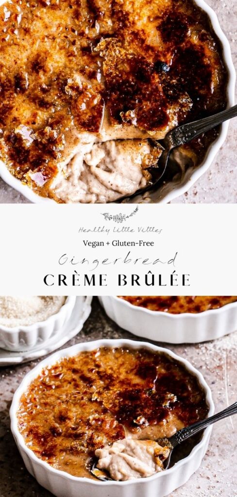 vegan gingerbread creme brûlée pinterest graphic