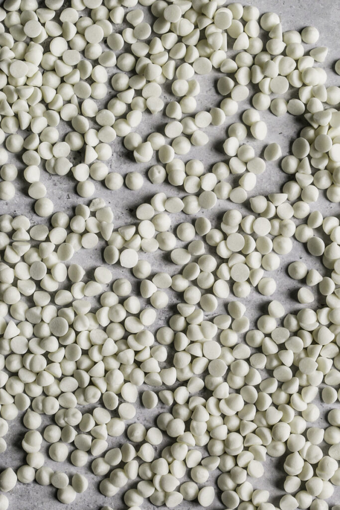 mini white chocolate chips.
